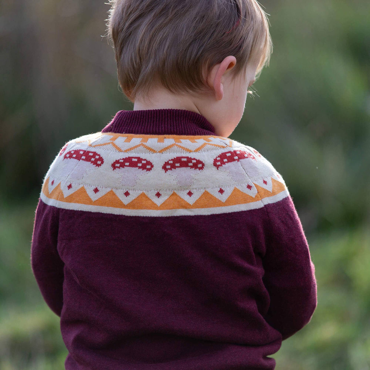 Mushroom Fair Isle Knitted Jumper