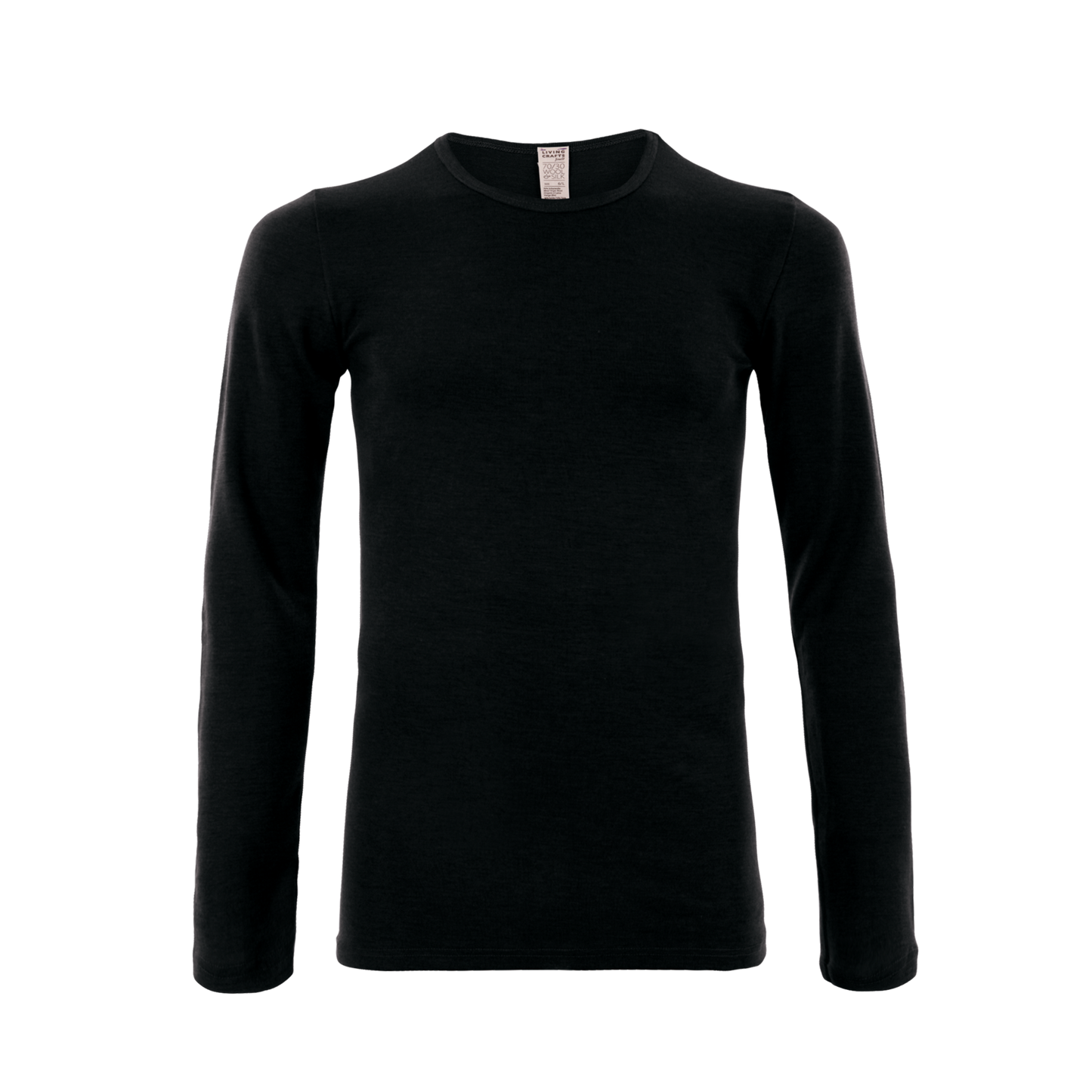 Organic Wool & Silk Long Sleeve T-shirt: Mens