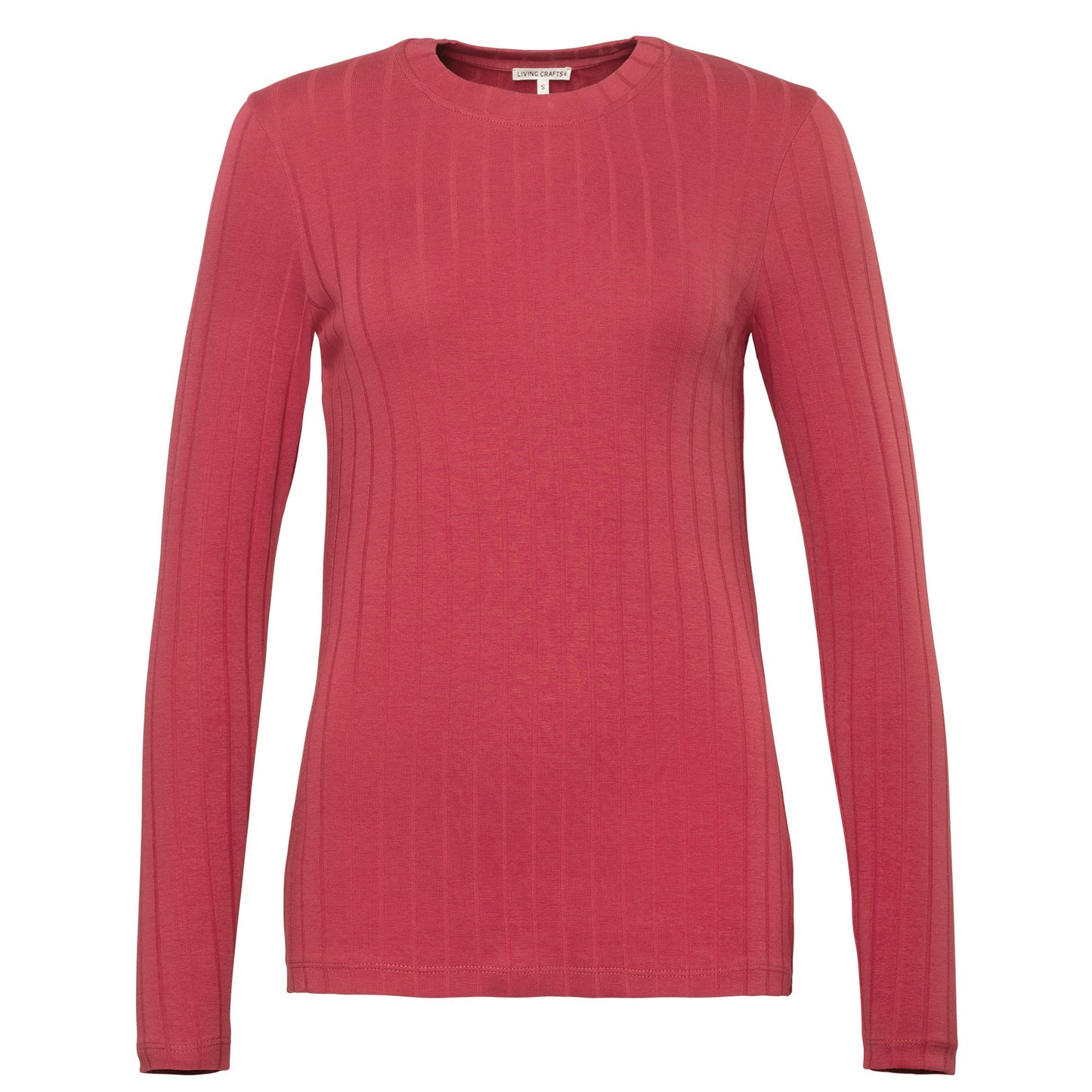 Organic Cotton Ribbed Long Sleeve T-shirt: Womens