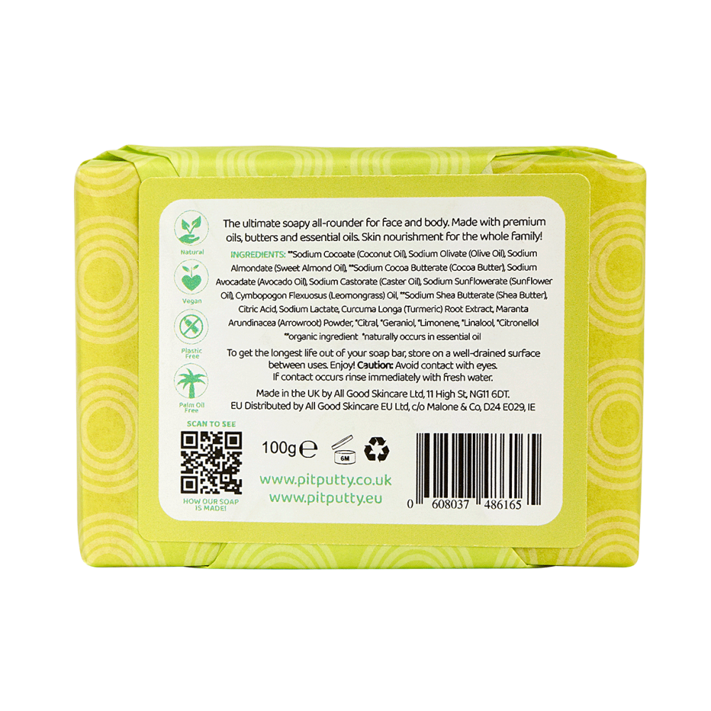 Lemongrass Soap Bar, Soapy Suds 100g
