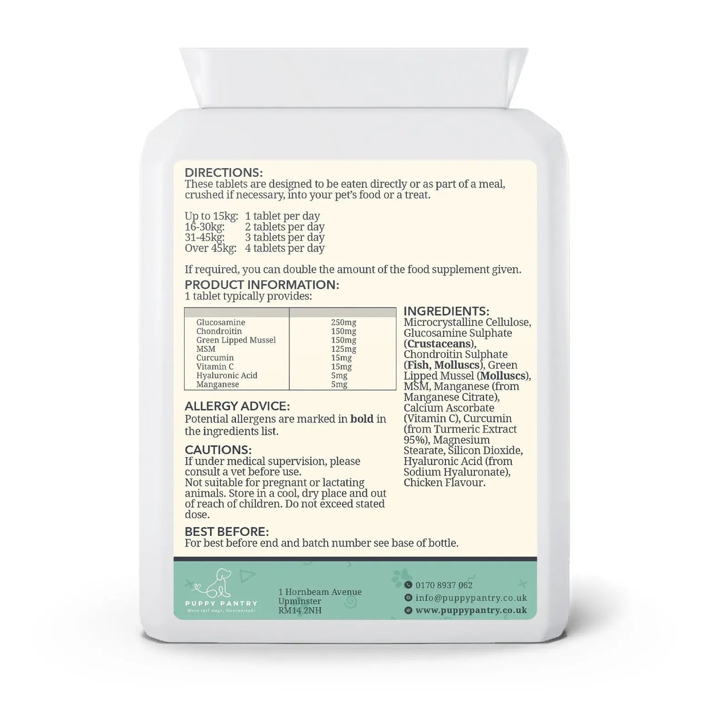 Joint Support Tablets – 300 Pack
Advanced formula for mobility, flexibility & comfort