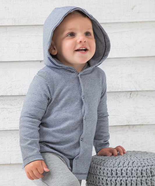 Organic Baby Stripy Hooded Tshirt