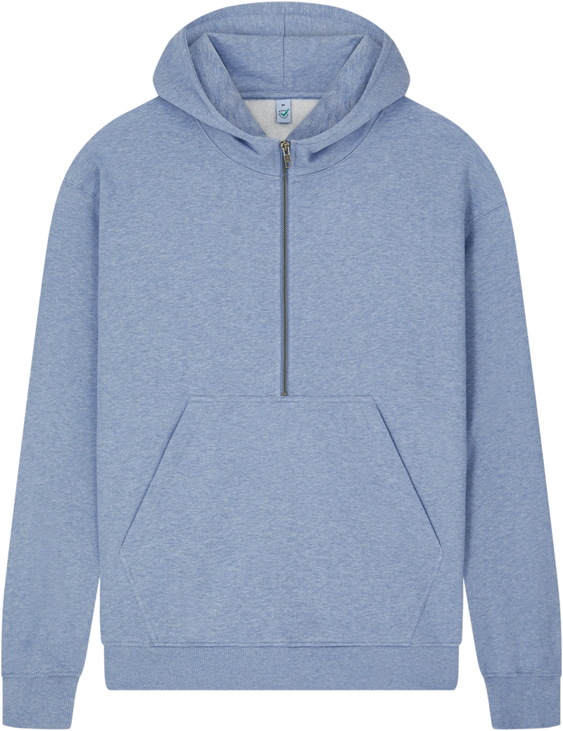 Organic Half Zip Hoodie: Unisex