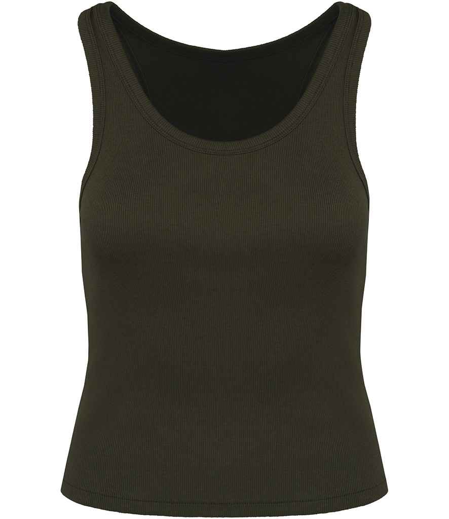 Organic Cotton Ribbed Tank Top: Womens