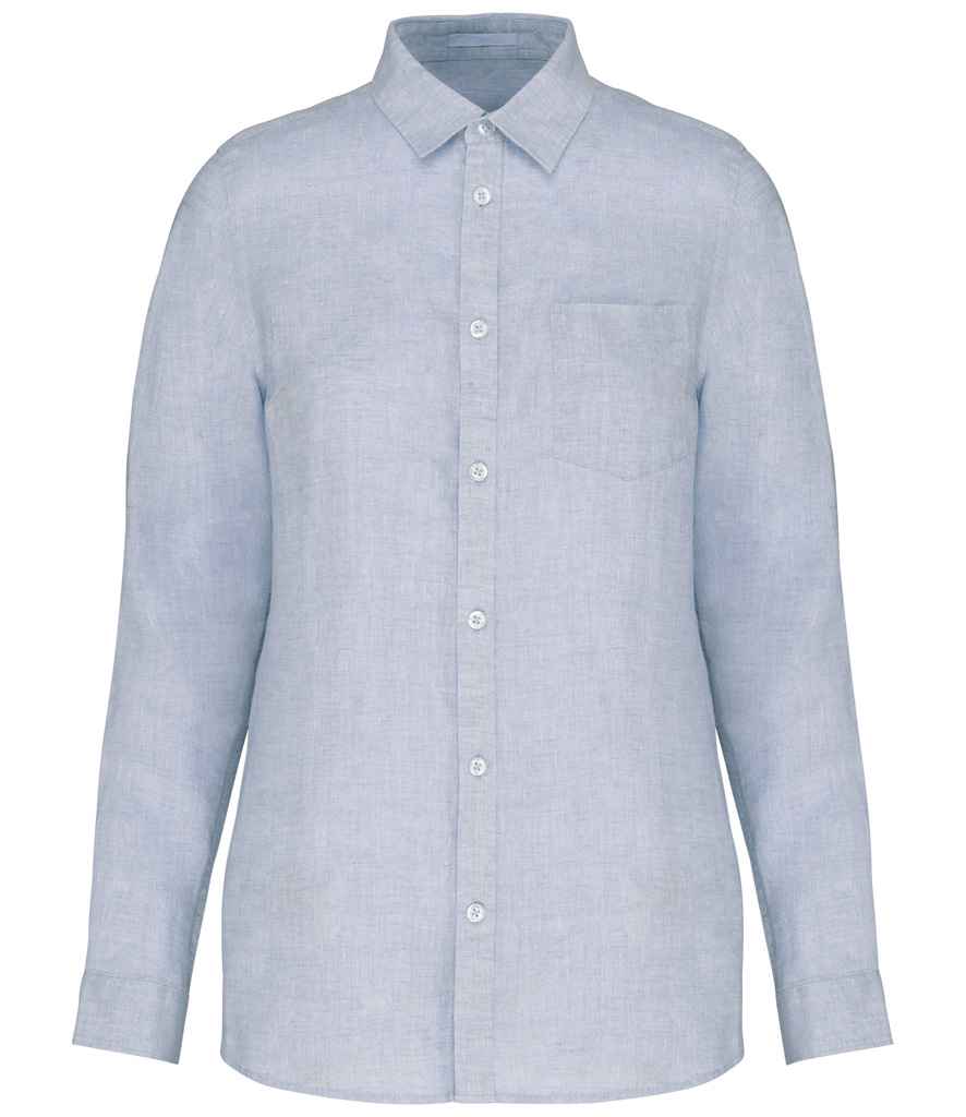 Linen Long Sleeve Shirt: Womens