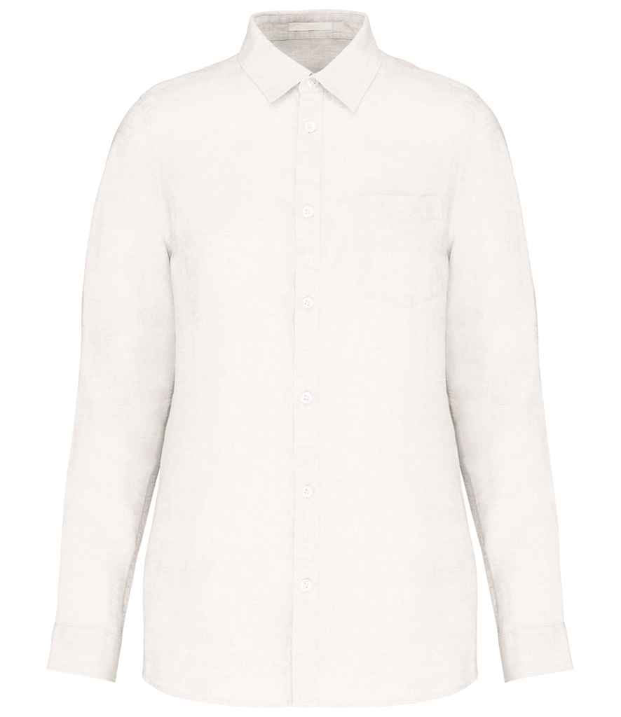 Linen Long Sleeve Shirt: Womens