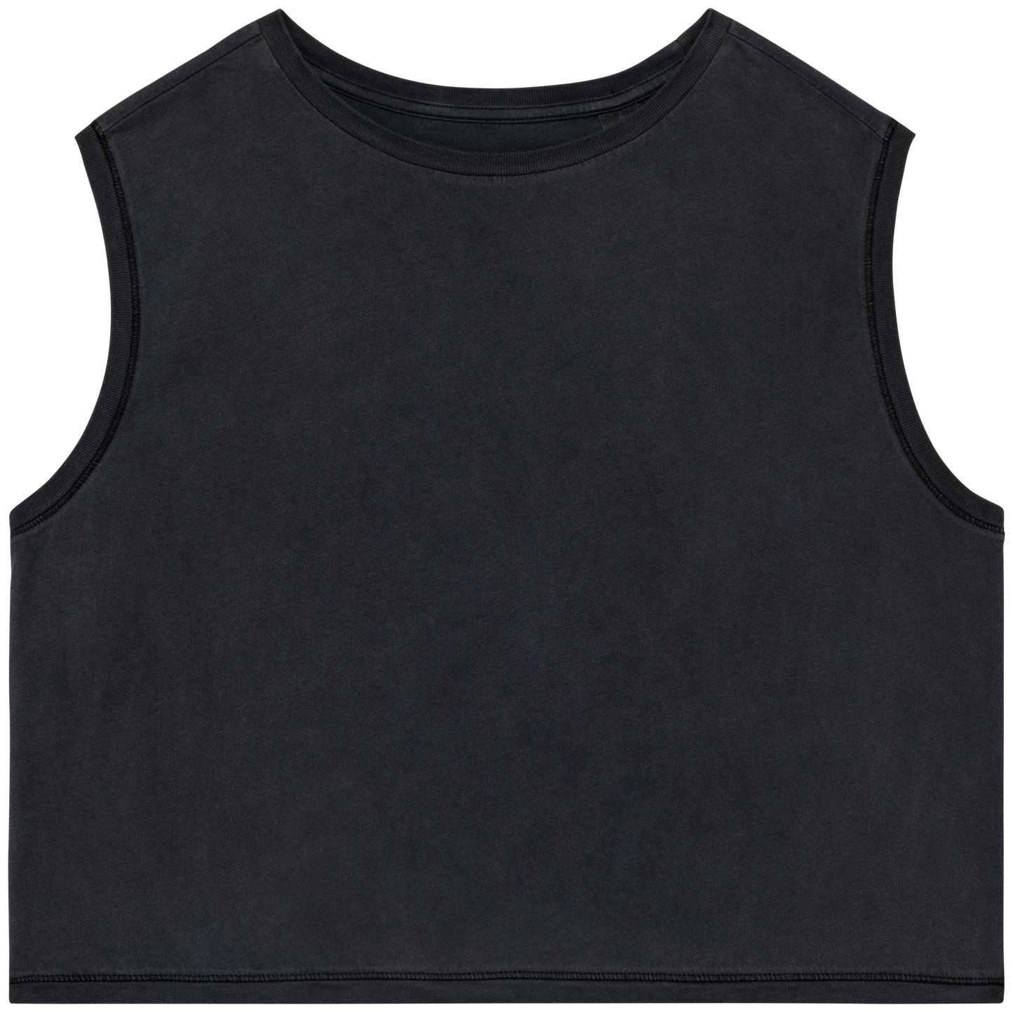 Organic Faded Cropped Tank Top: Womens