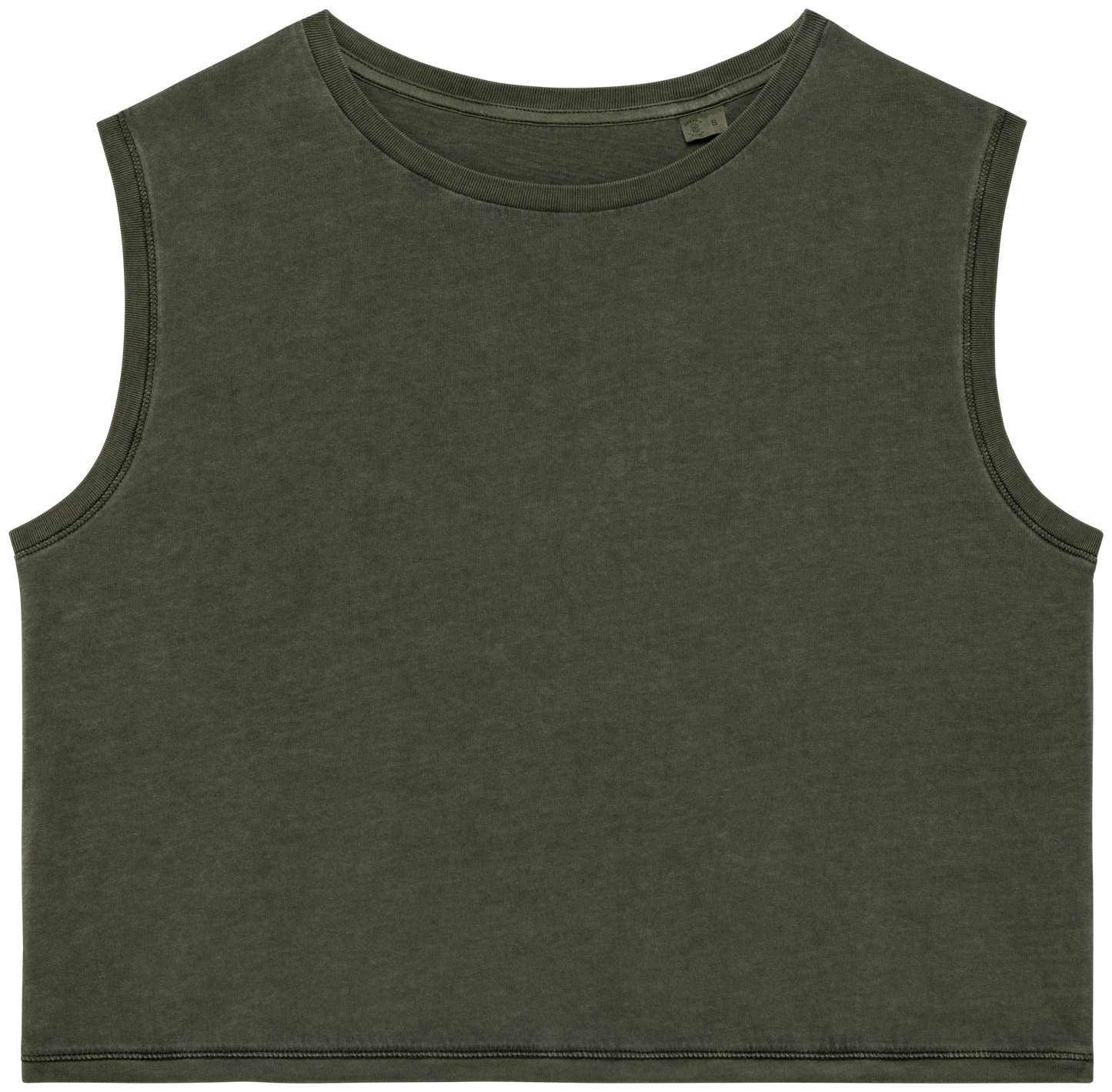 Organic Faded Cropped Tank Top: Womens