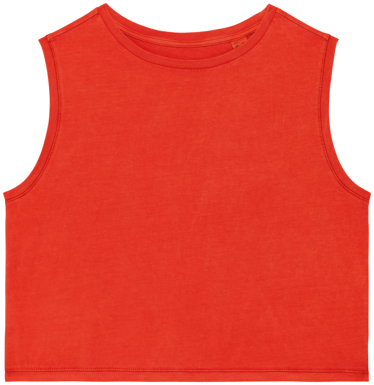Organic Faded Cropped Tank Top: Womens