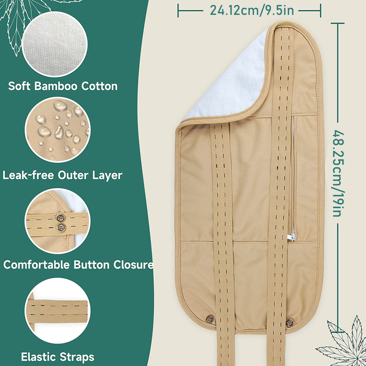 Reusable Bamboo Castor Oil Pack - Body Wrap (Up to 40" Waist)