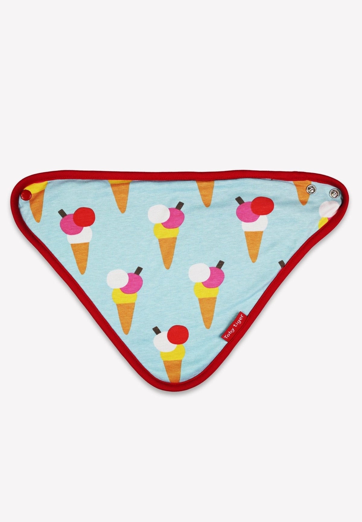Organic Ice Cream Cones Print Dribble Bib