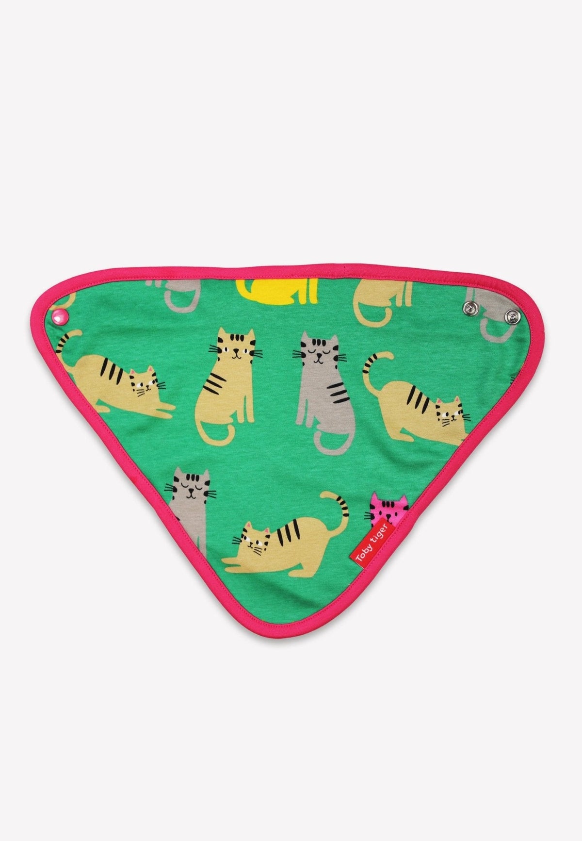 Organic Kitten Print Dribble Bib