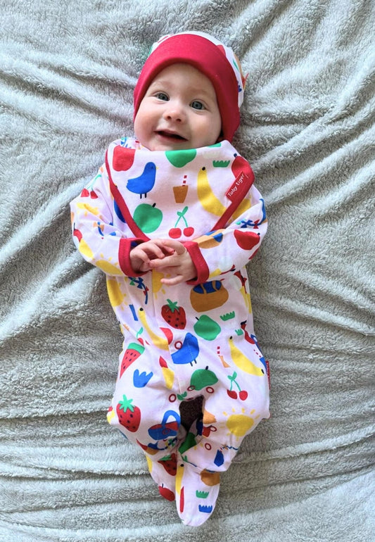 Organic Picnic Print Dribble Bib