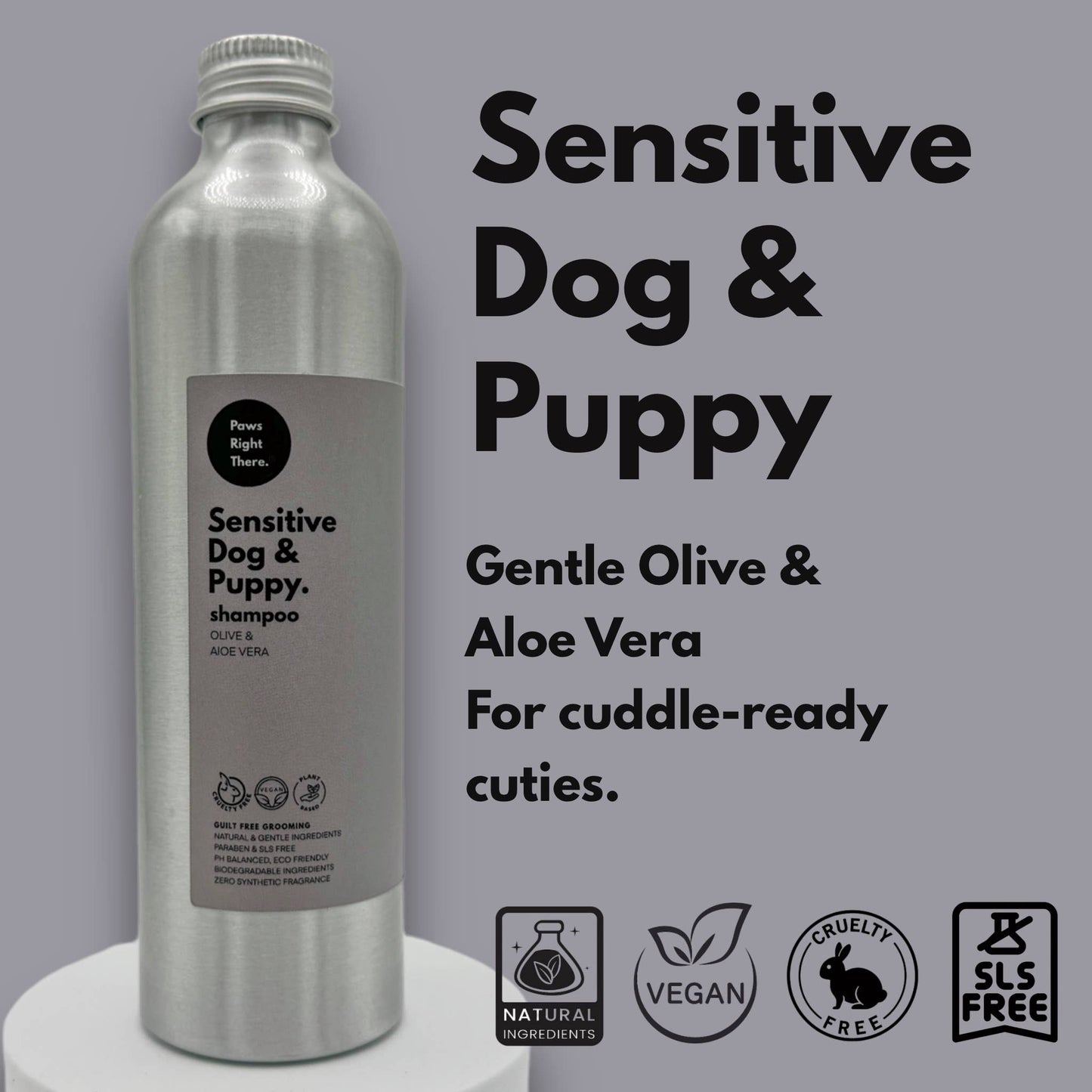 Puppy shampoo |Sensitive Dog Shampoo | Natural Olive & Aloe