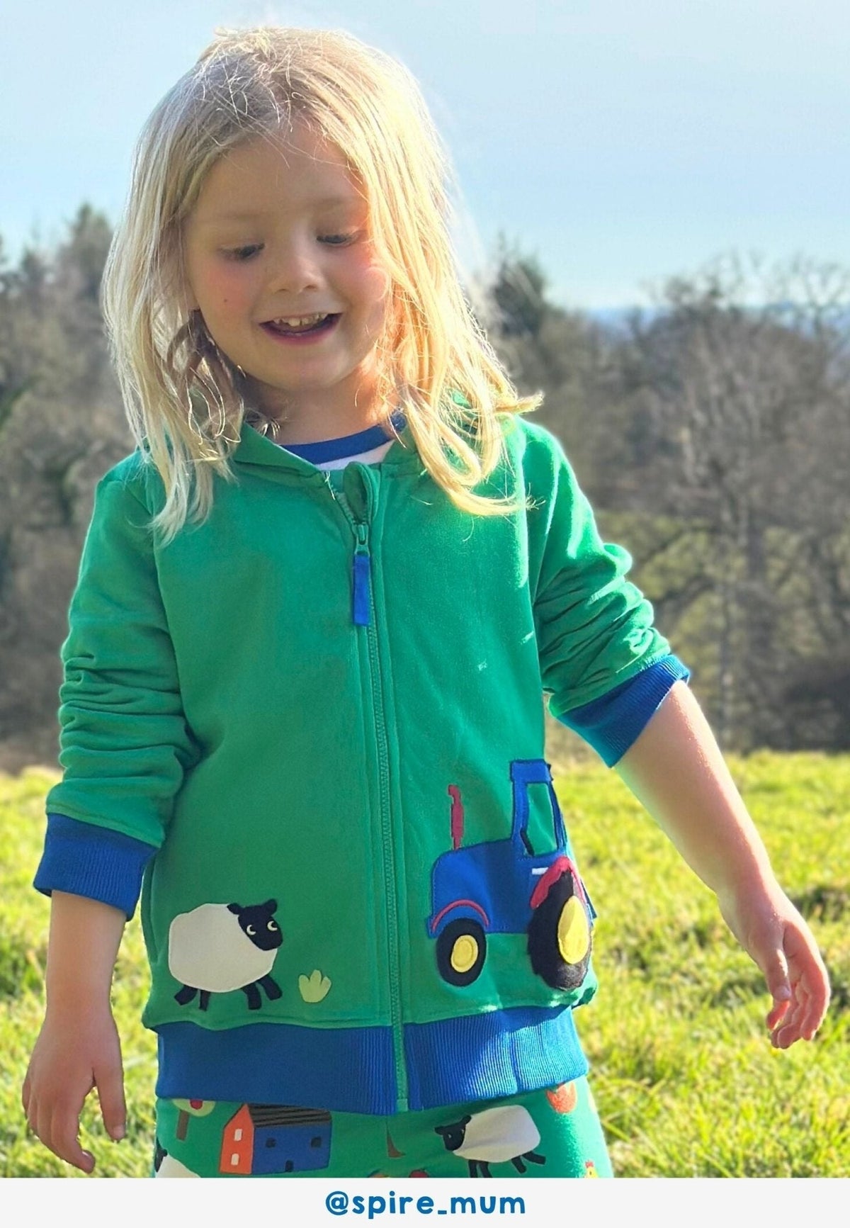 Organic Hillside Applique Hoodie
