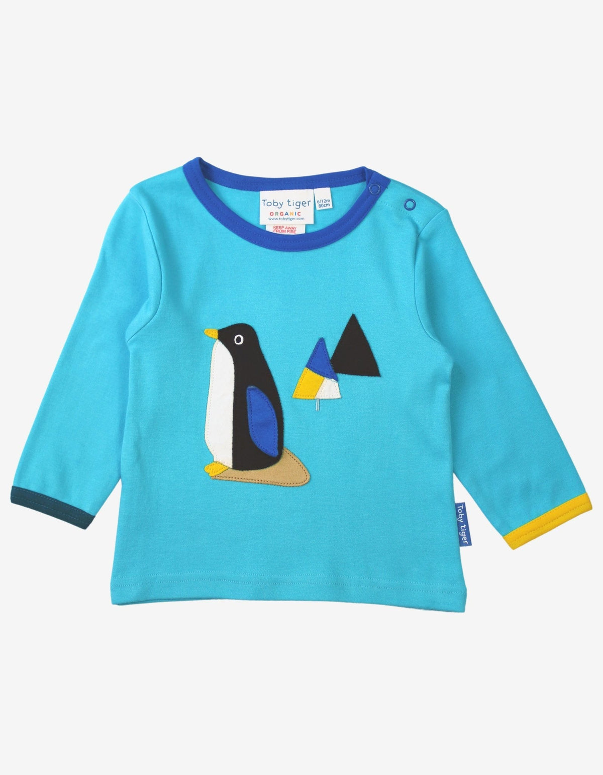 Organic Penguin Applique Long-Sleeved T-Shirt