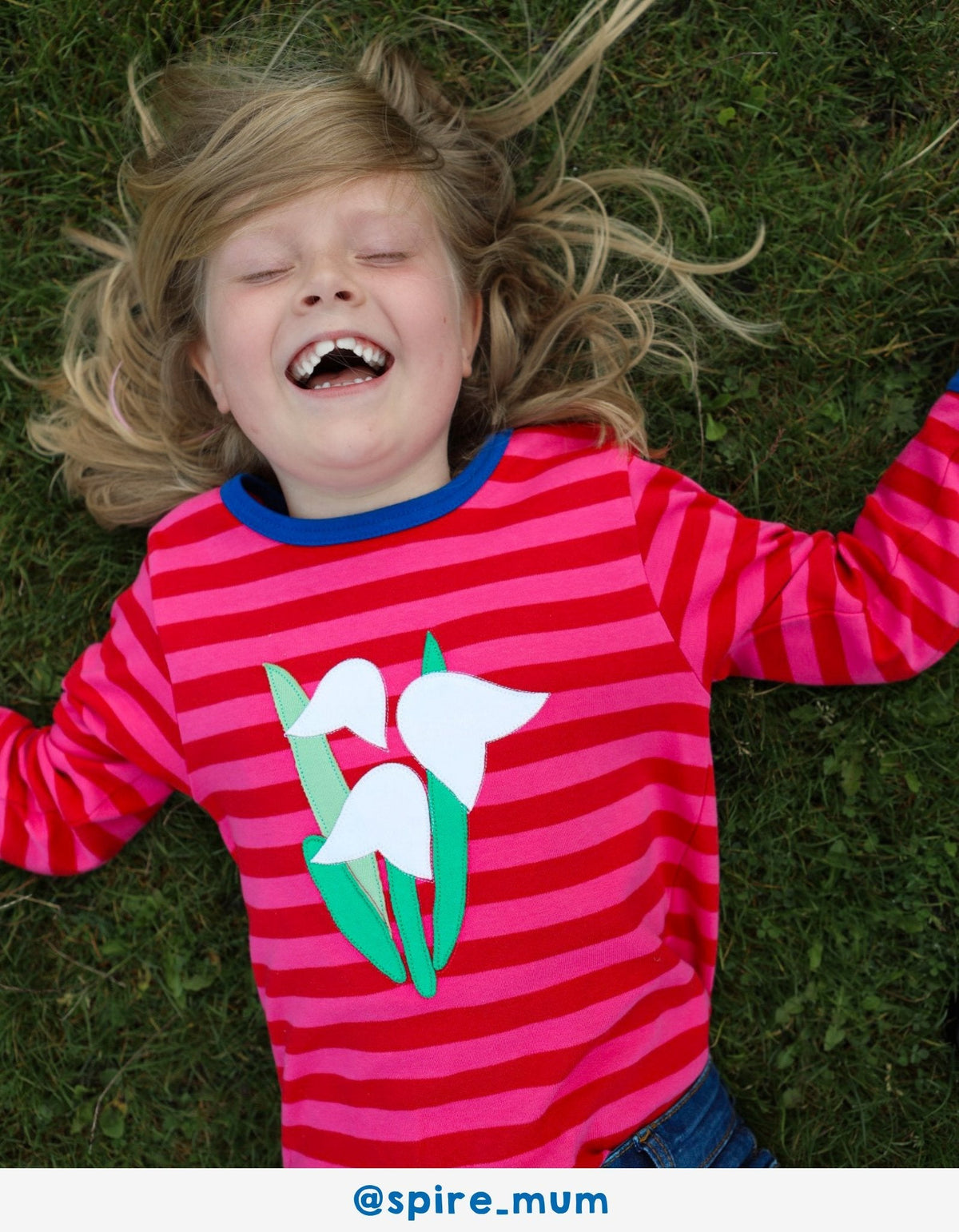 Organic Snowdrop Applique Long-Sleeved T-Shirt