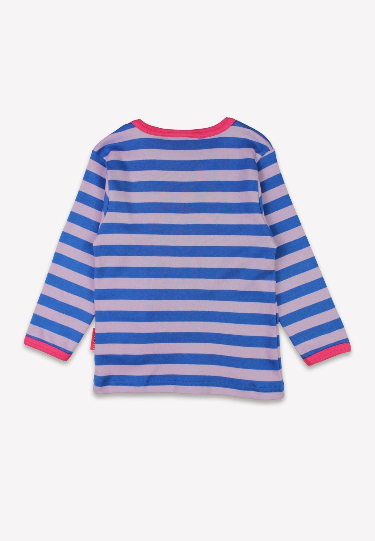 Organic Striped Daisy Applique Long-Sleeved T-Shirt