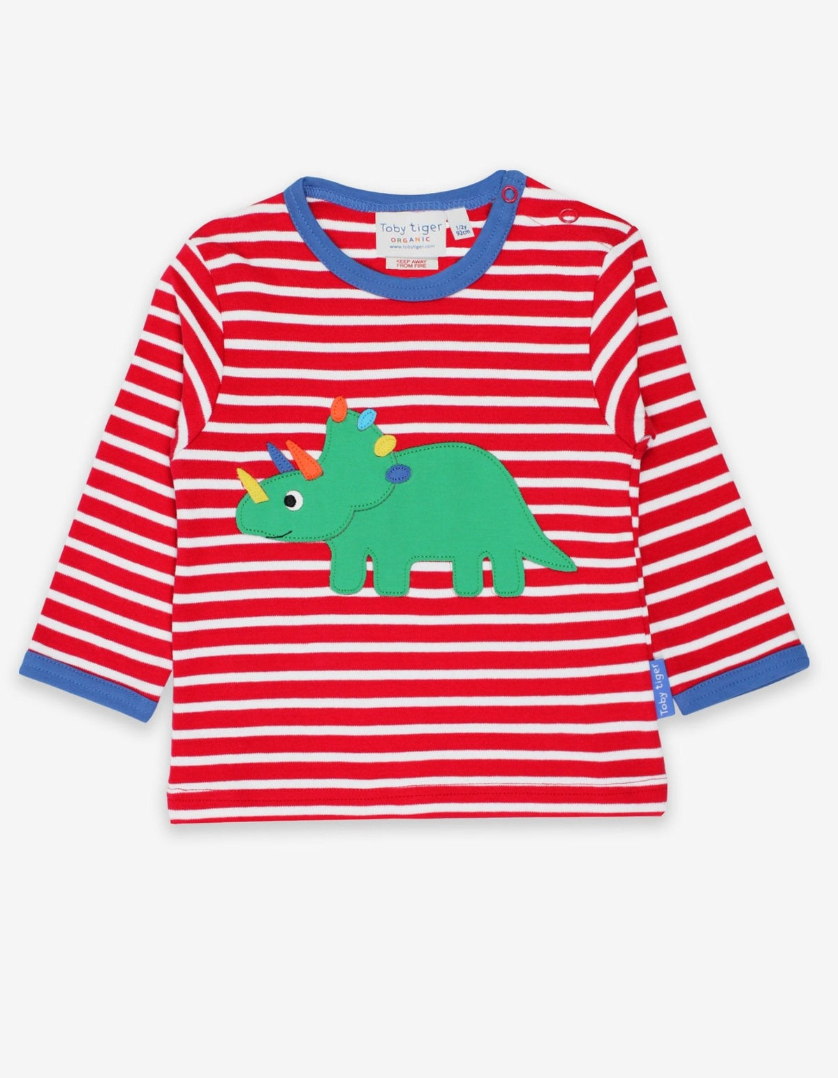 Organic Triceratops Applique Long-Sleeved T-Shirt