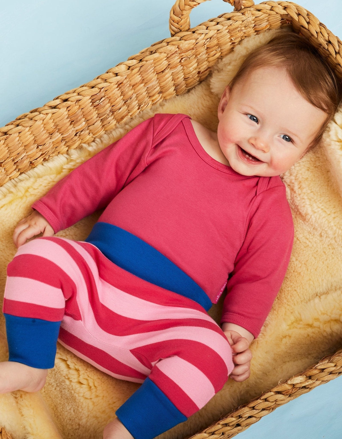 Organic Pink Basic Long-Sleeved Baby Bodysuit