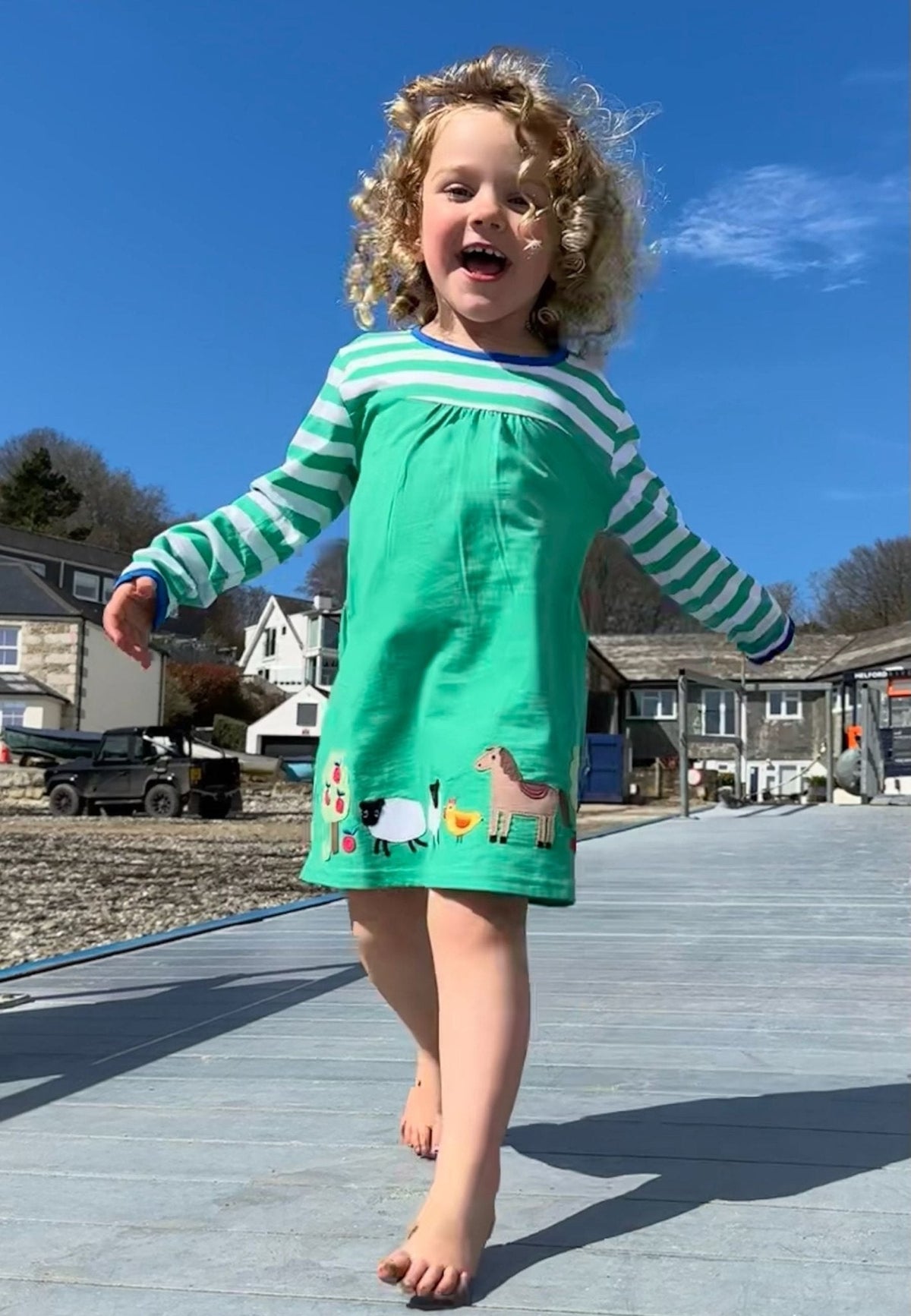 Organic Hillside Applique T-shirt Dress