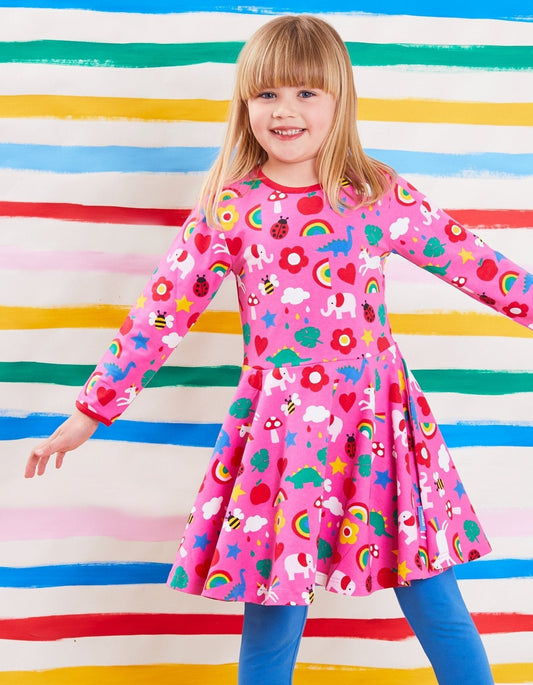 Organic Magical Mix-Up Print Skater Dress