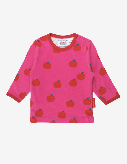 Organic Apple Print Long-Sleeved T-Shirt