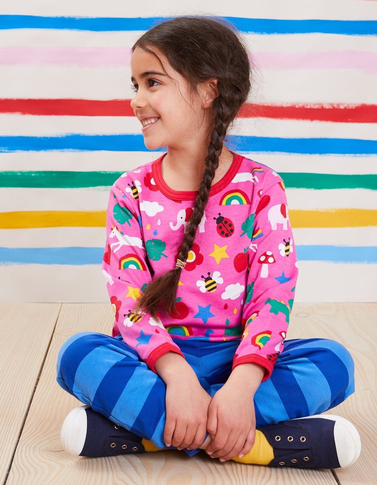 Organic Magical Mix-Up Print Long-Sleeved T-Shirt