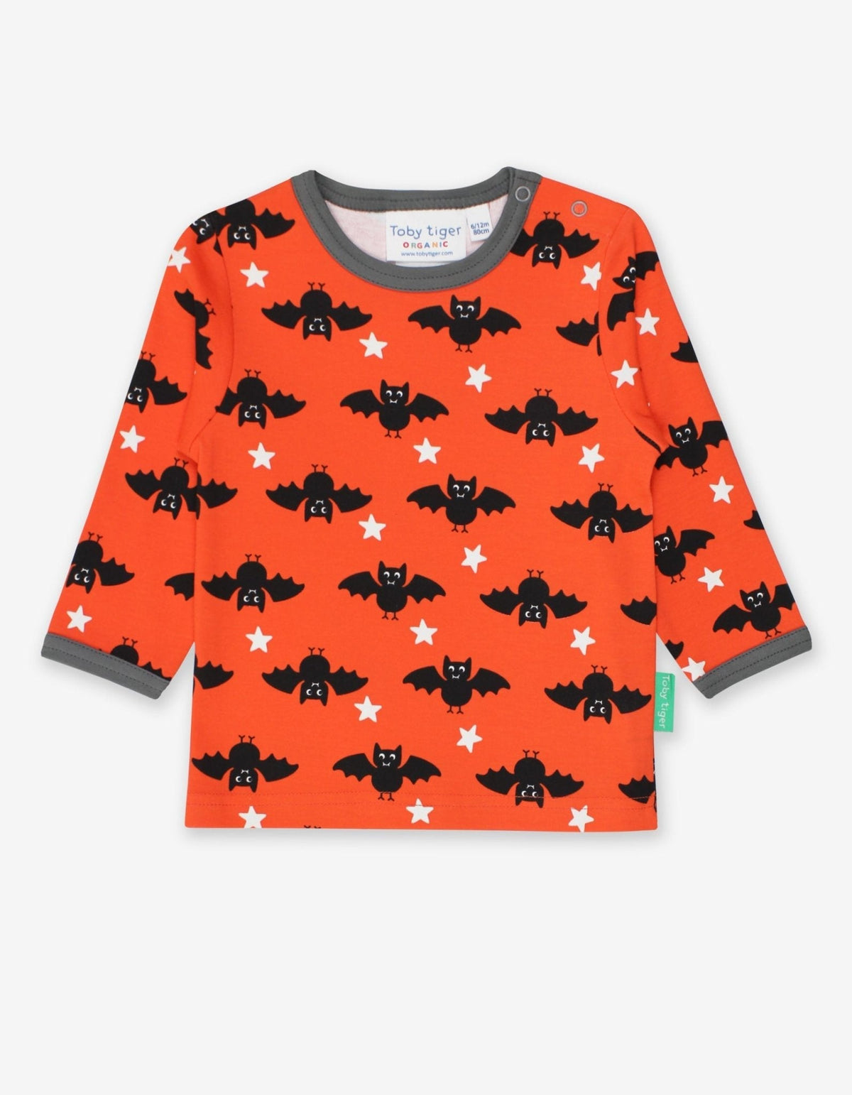 Organic Bat Print Long-Sleeved T-Shirt