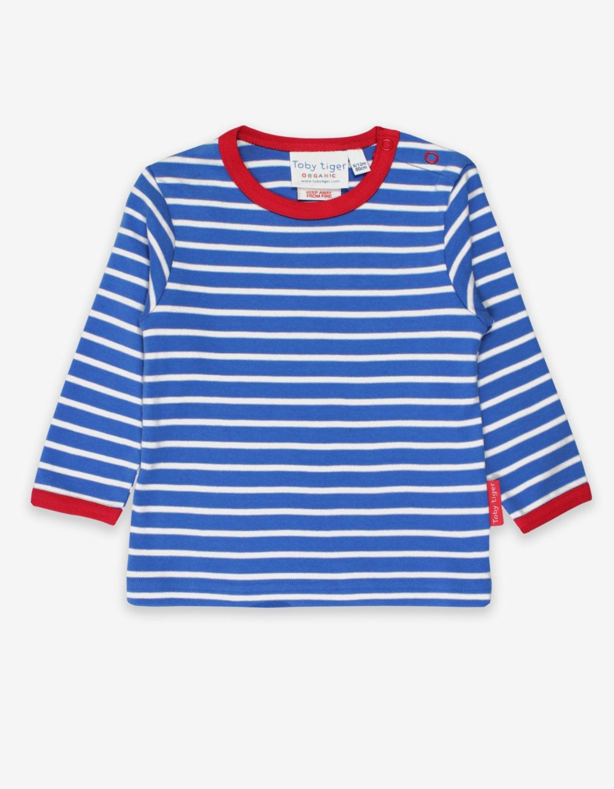 Organic Blue Breton Long-Sleeved T-Shirt