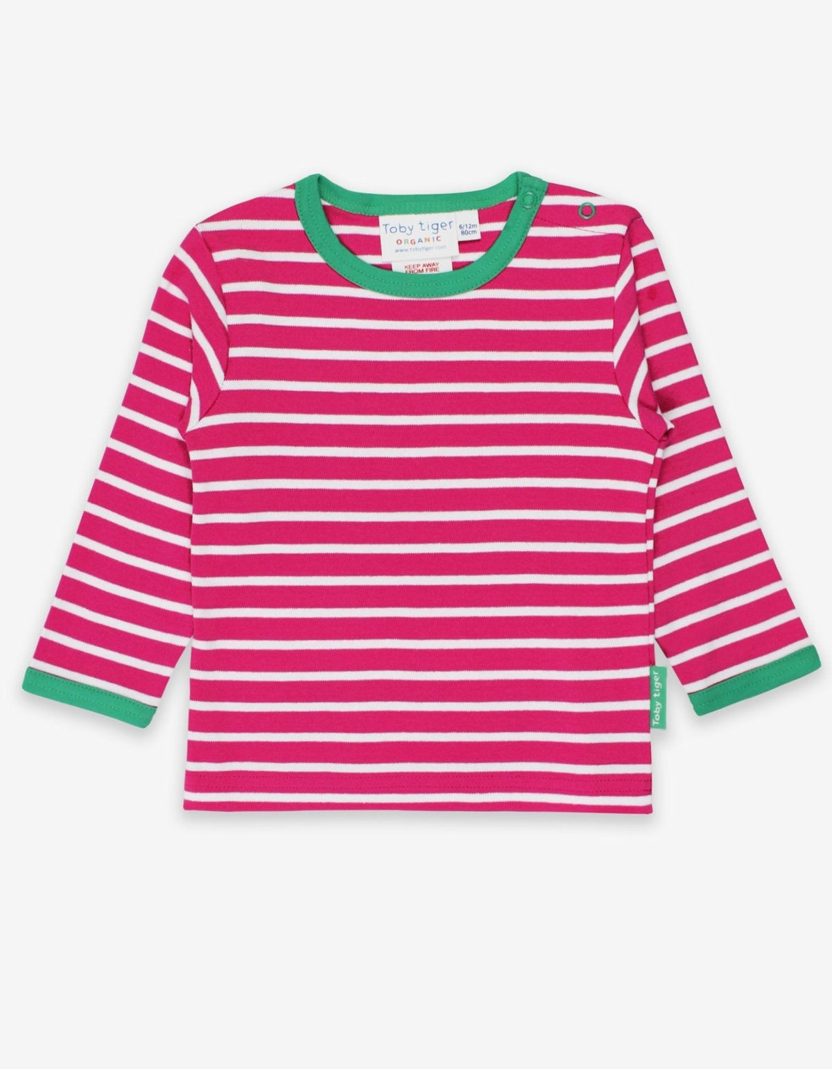 Organic Pink Breton Long-Sleeved T-Shirt