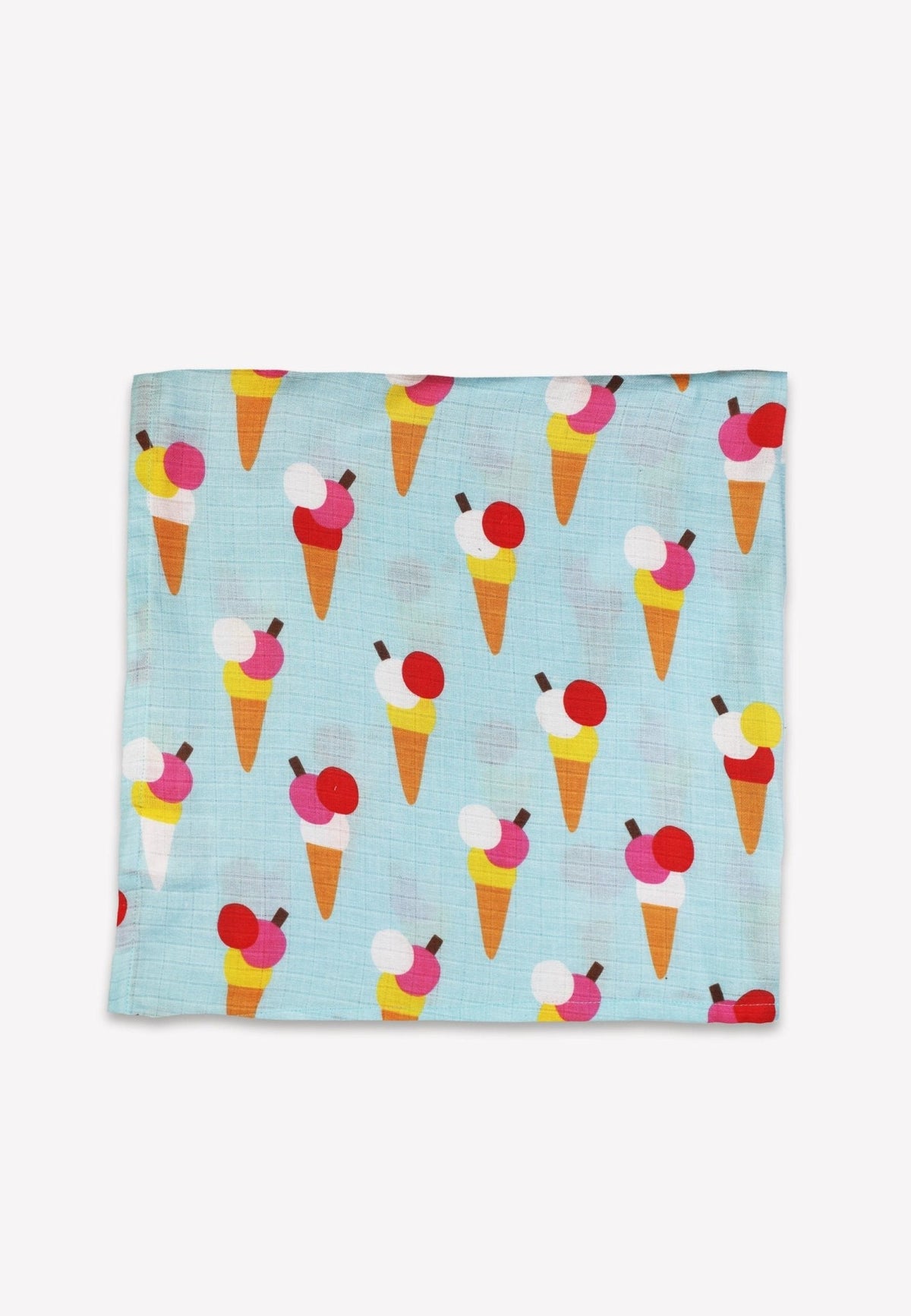 Organic Ice Cream Cones Print 2 Pack Muslins