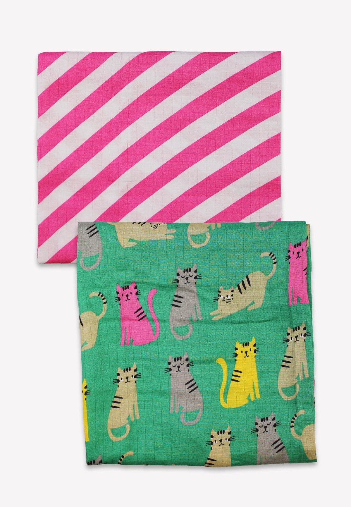 Organic Kitten Print Muslin 2-Pack