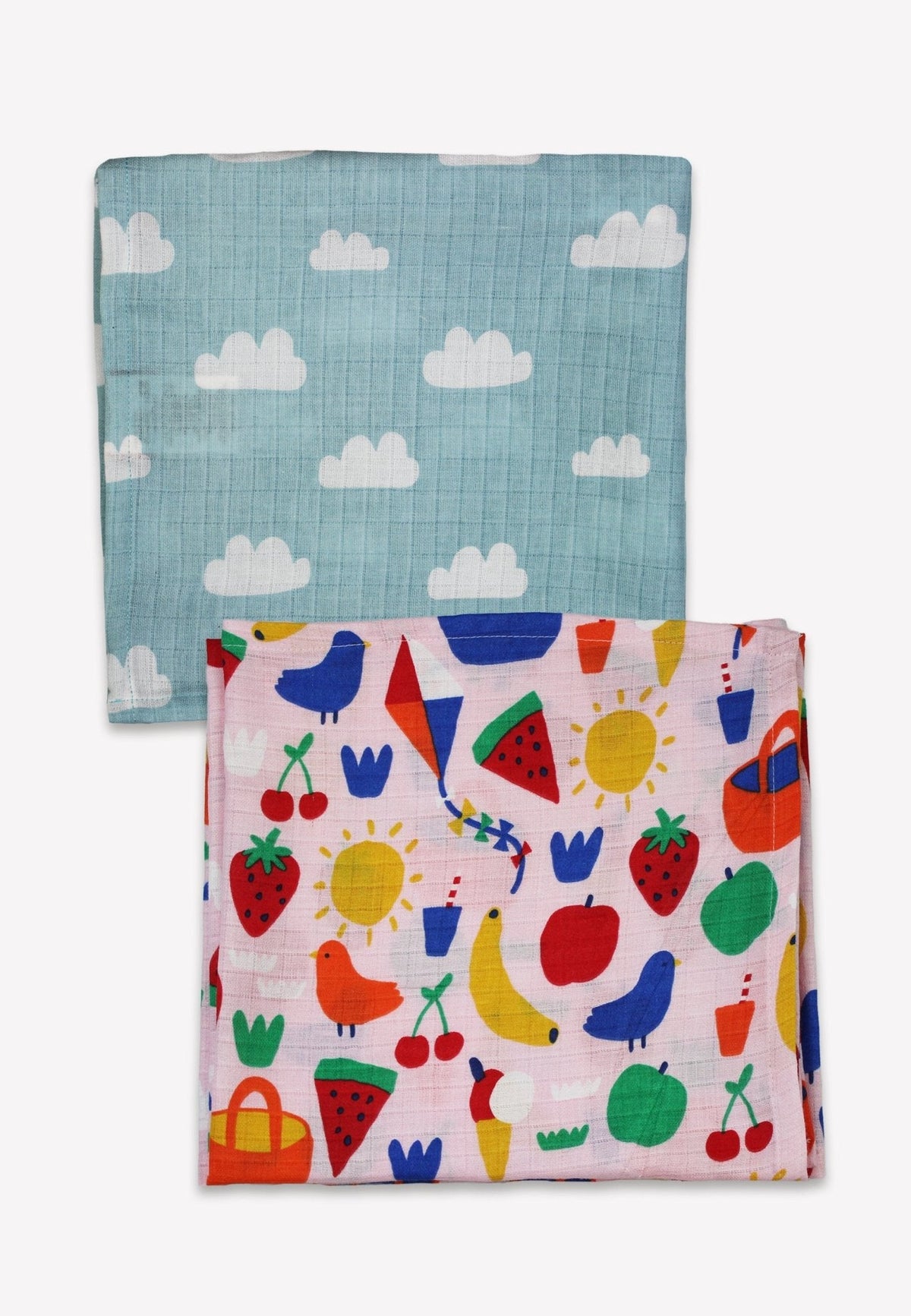 Organic Picnic Print 2 Pack Muslins