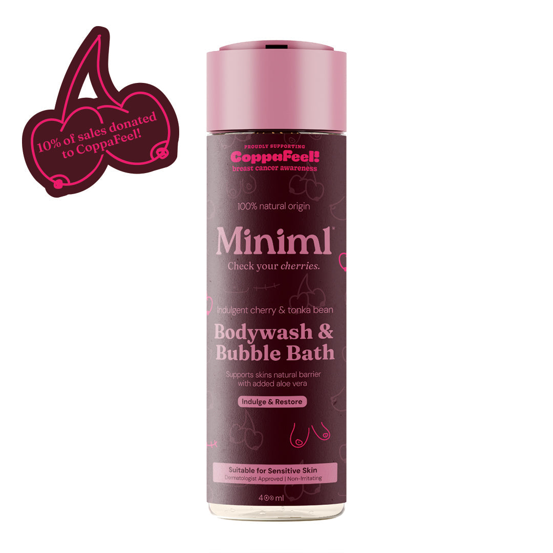 Miniml × CoppaFeel! Cherry & Tonka Bean Bodywash & Bubblebath – Limited Edition