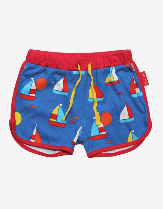 Organic Sailboat Print Running Shorts