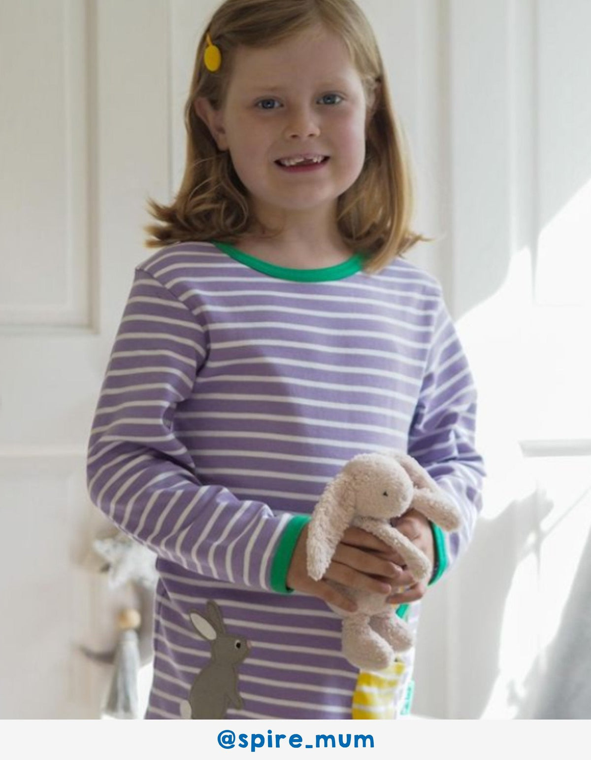 Organic Spring Applique Long-Sleeved T-Shirt
