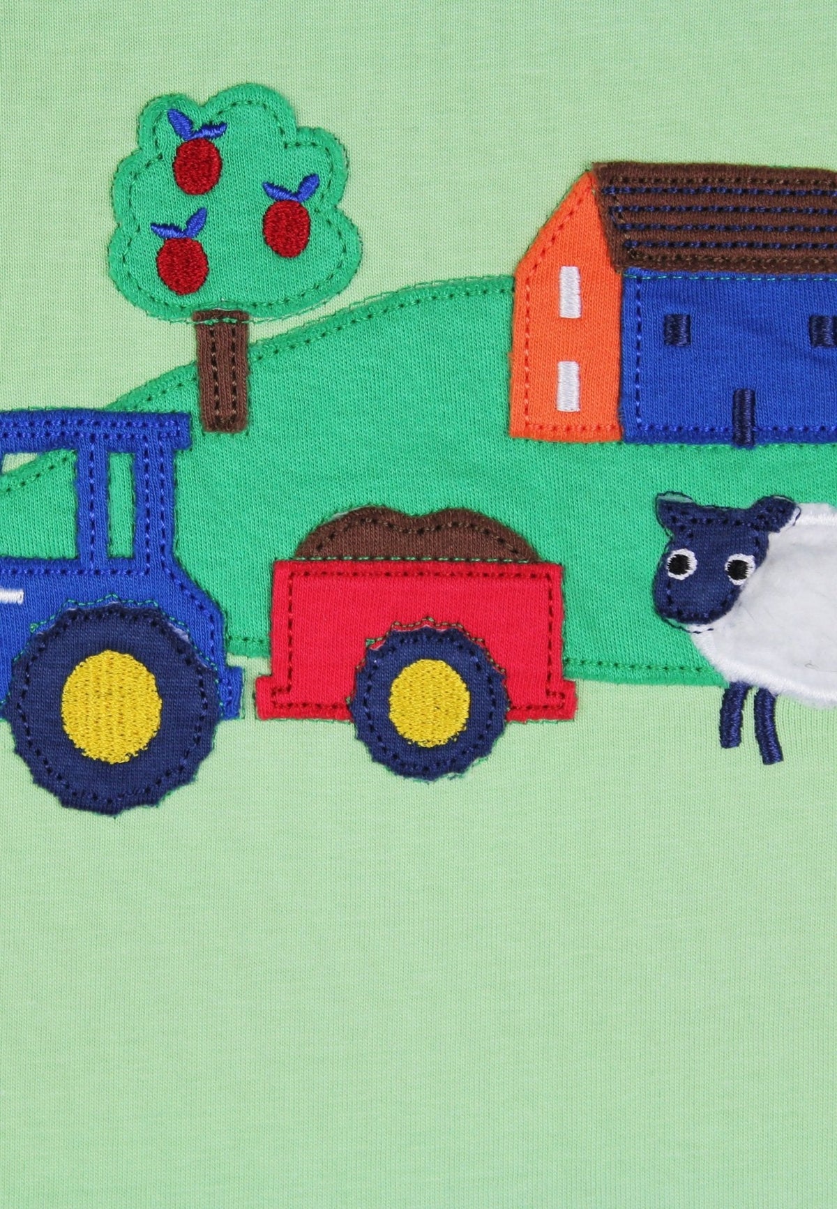 Organic Hillside Applique Short-Sleeved T-Shirt