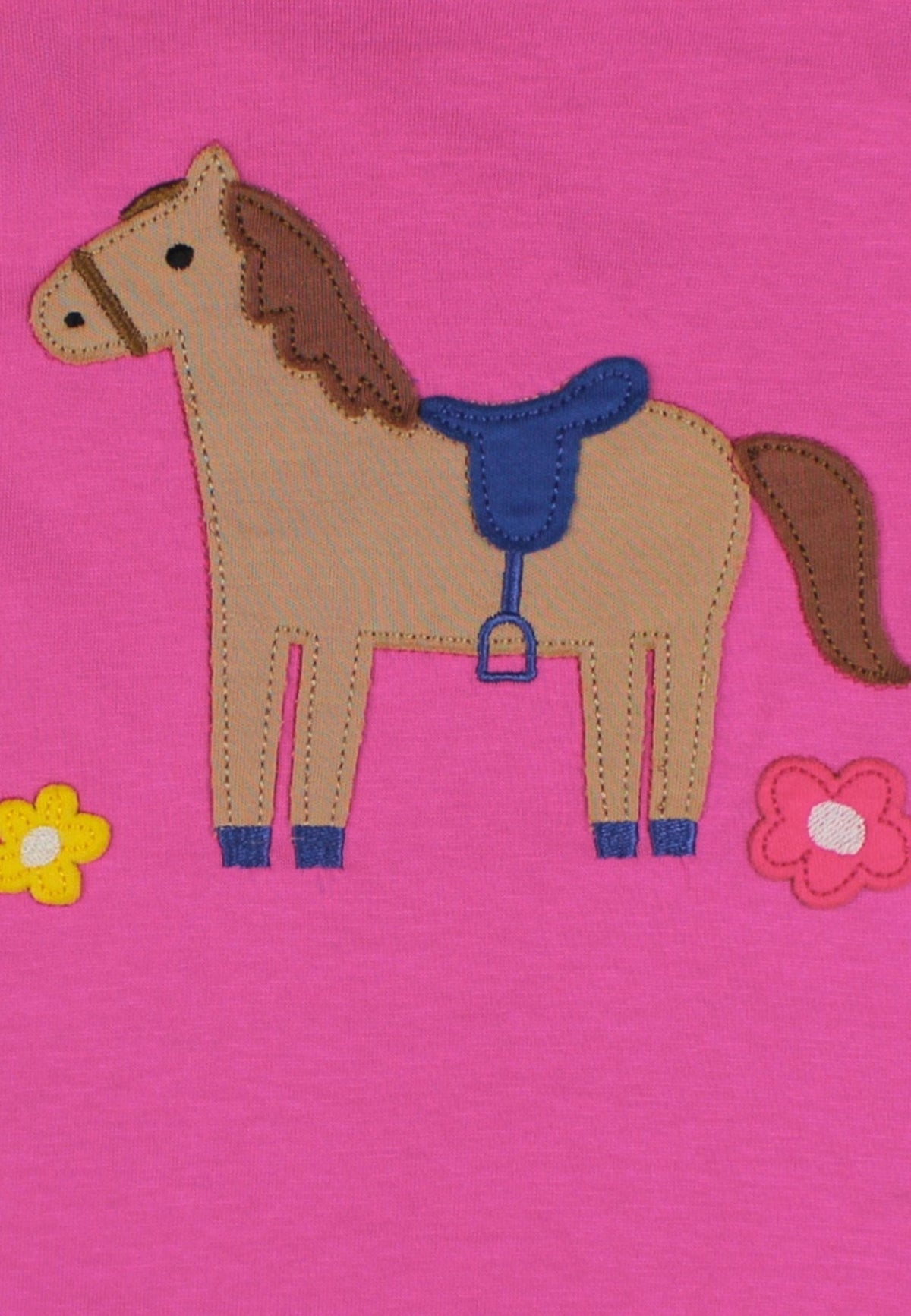 Organic Hillside Pony Applique Short-Sleeved T-Shirt