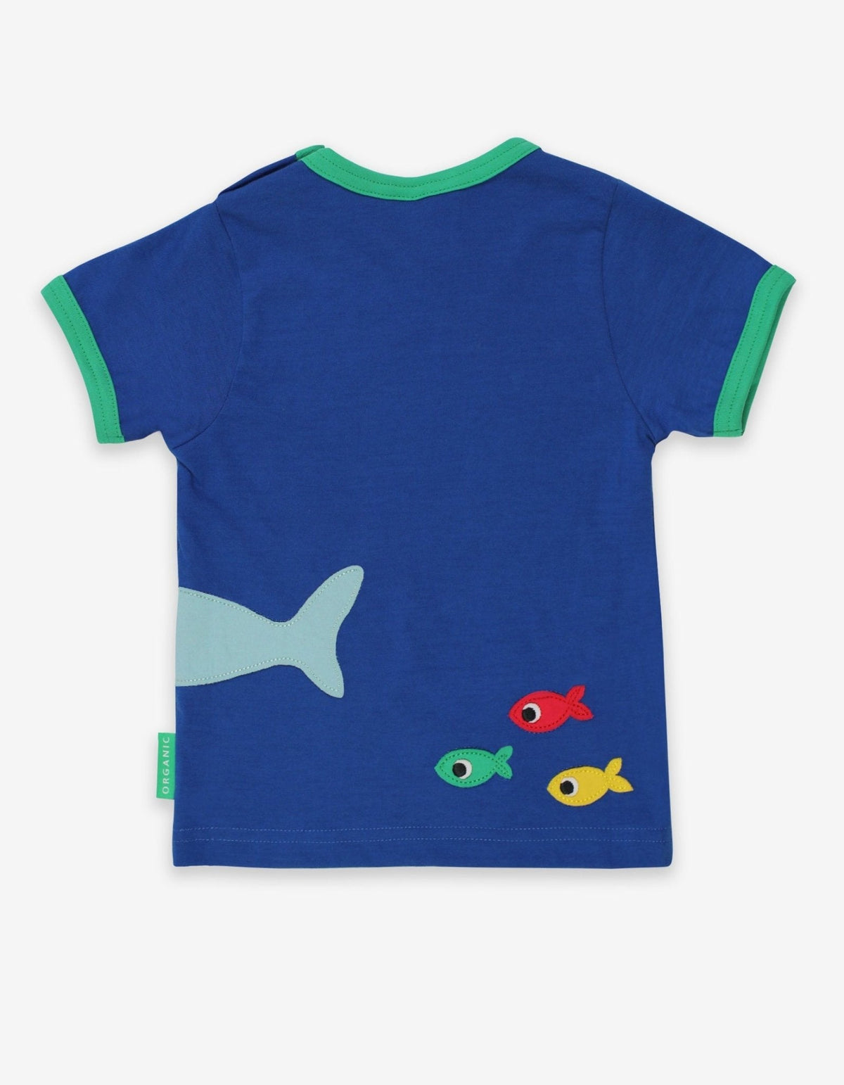 Organic Shark Applique Short-Sleeved T-Shirt