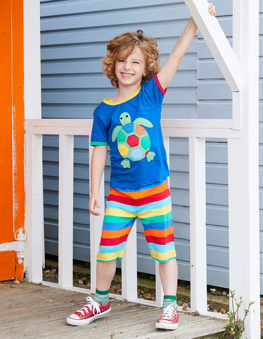 Organic Turtle Applique Short-Sleeved T-Shirt