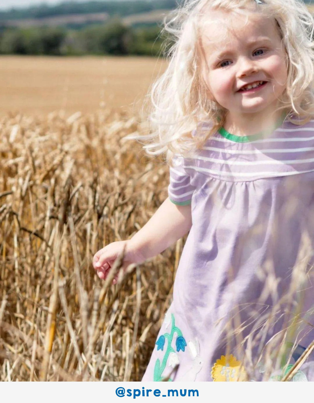 Organic Spring Applique Dress