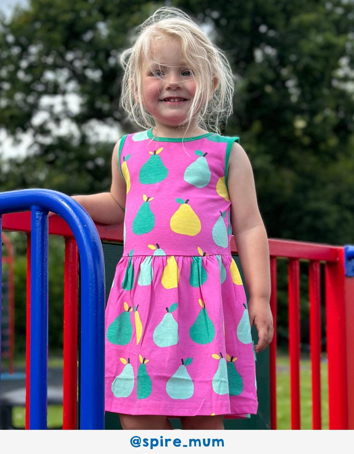 Organic Pear Print Summer Dress