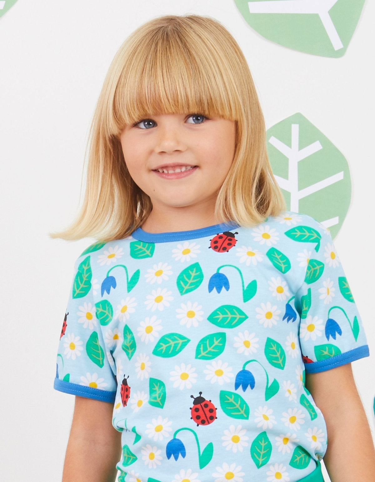 Organic English Garden Print Short-Sleeved T-Shirt