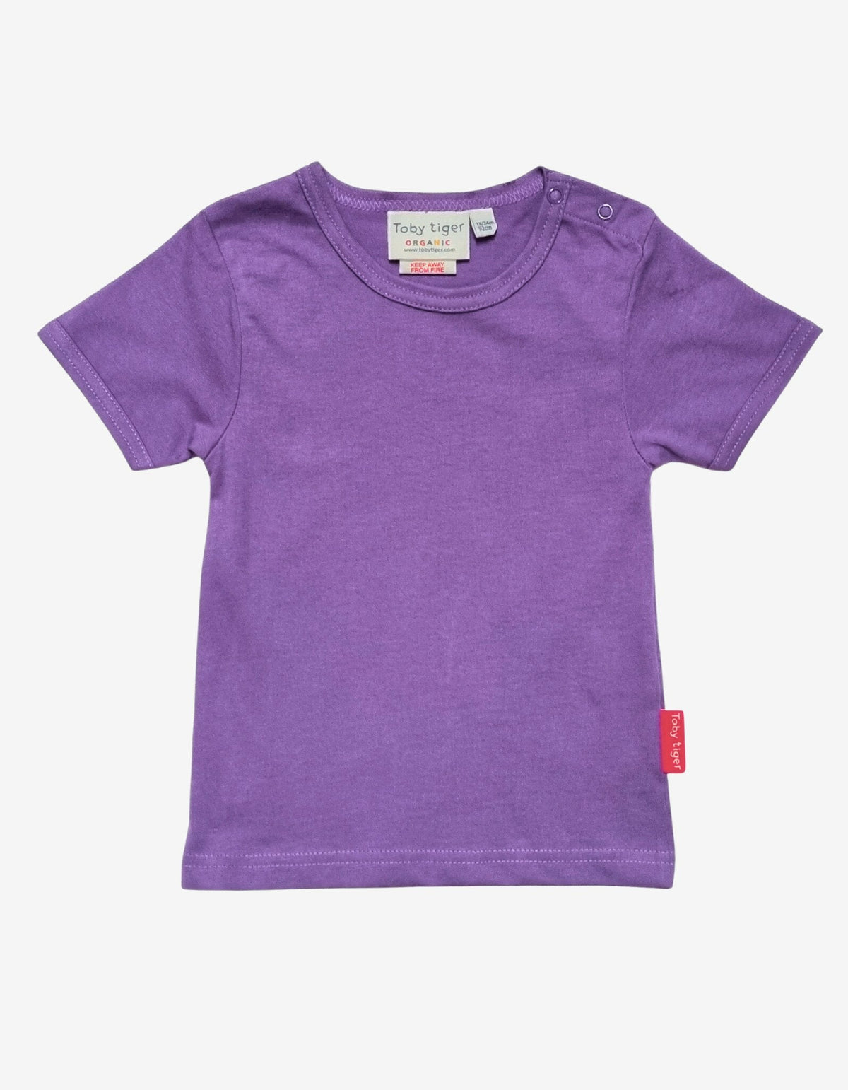 Organic Purple Basic Short-Sleeved T-Shirt