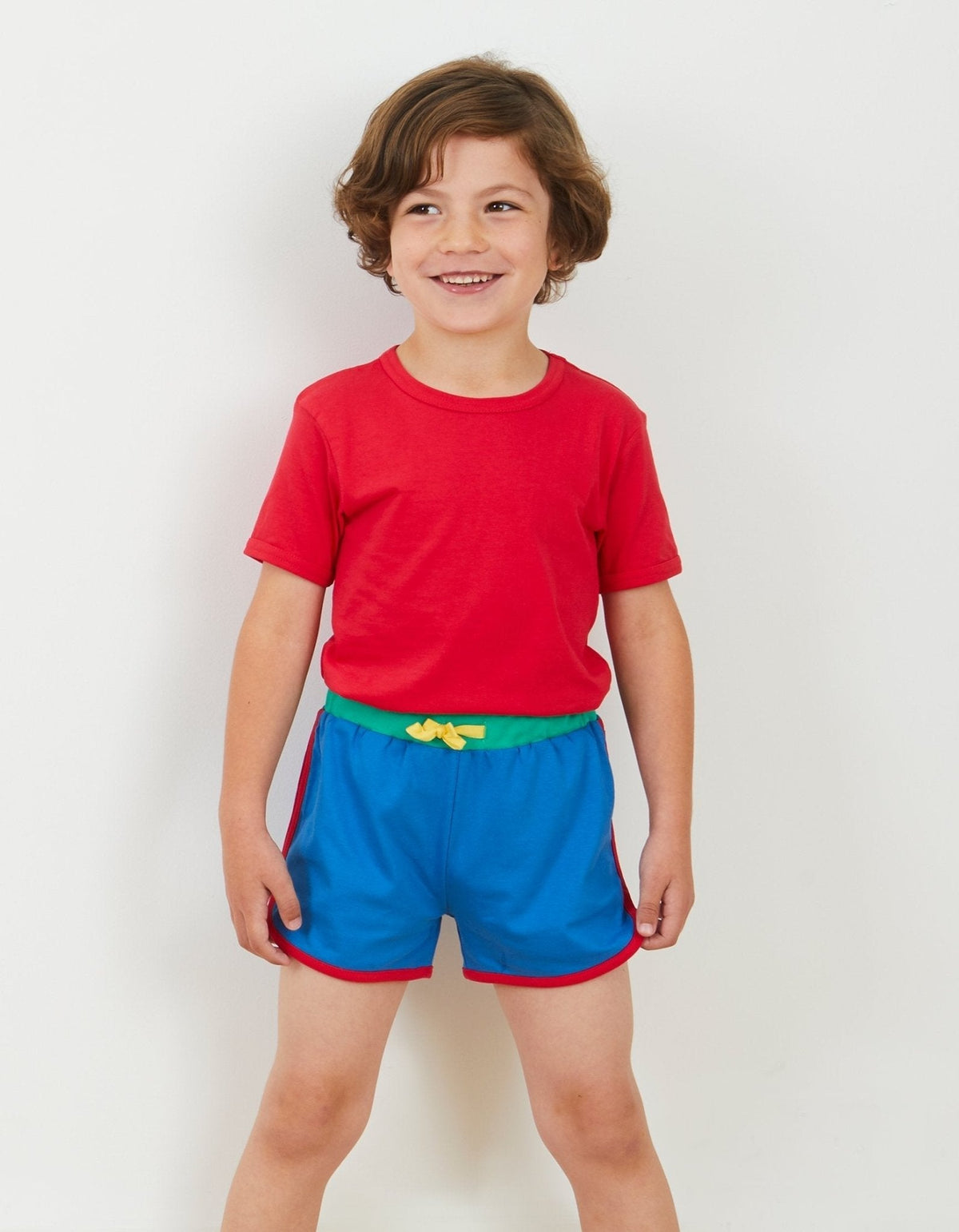 Organic Red Basic Short-Sleeved T-Shirt