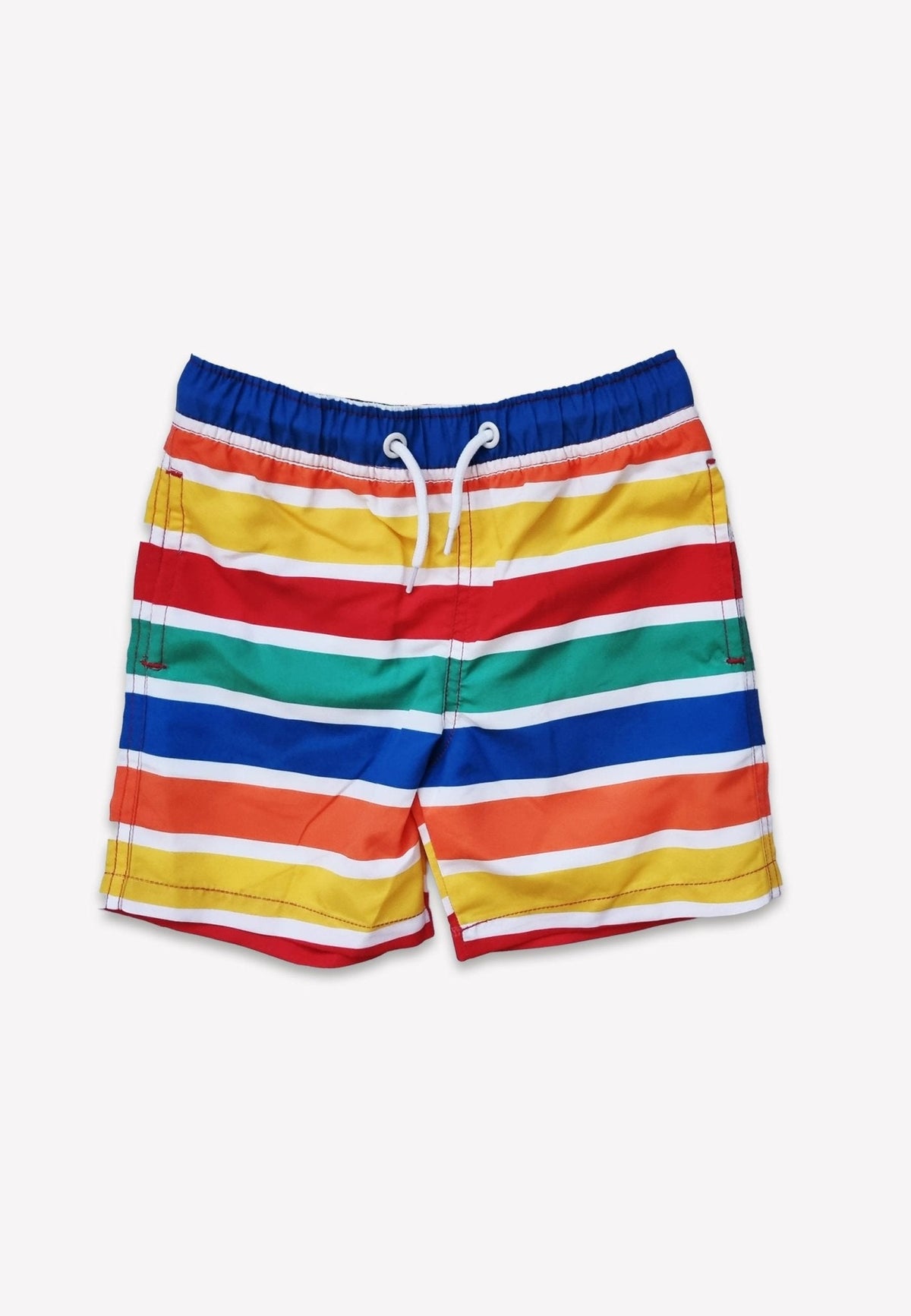 Happy Stripe Print Kids' Swim Shorts