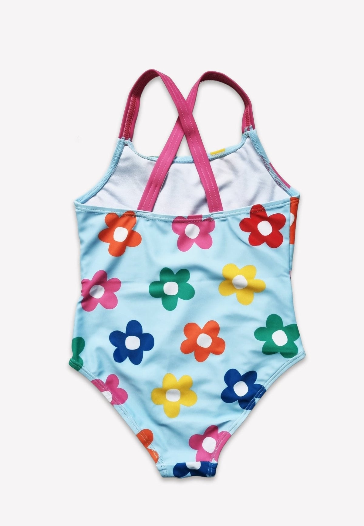 Rainbow Bloom Print Kids' Swimsuit