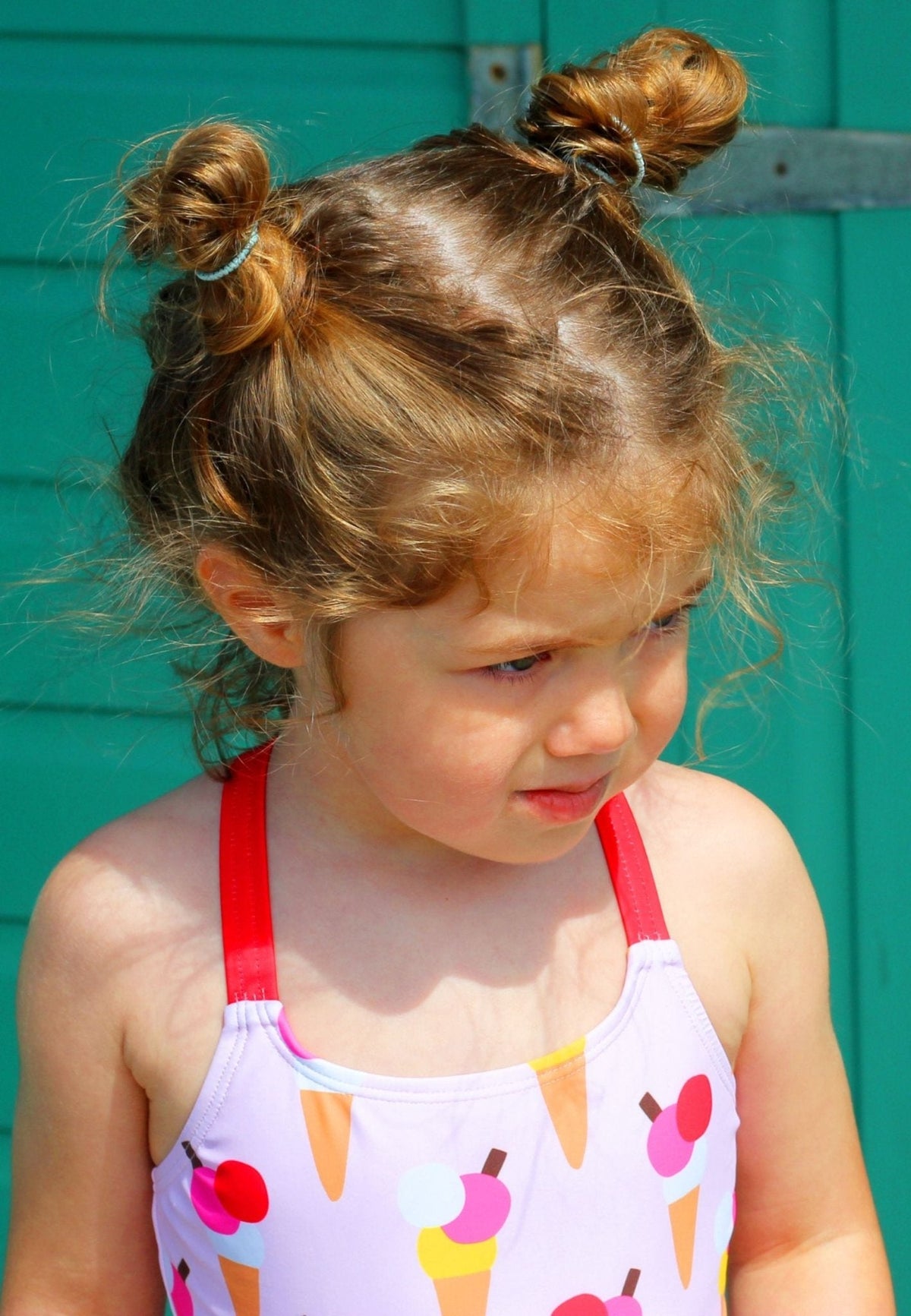 Ice Cream Cones Print Kids' Swimsuit
