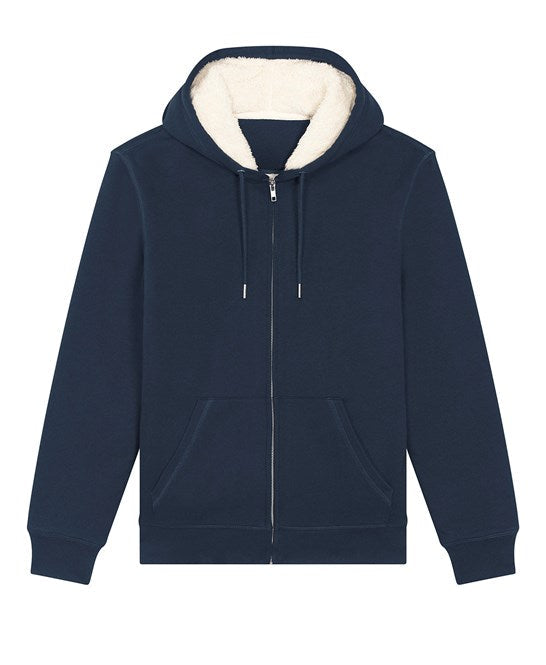 Organic Sherpa Zipped Hooded Sweatshirt: Unisex